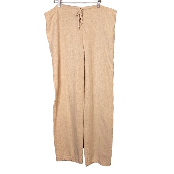 Coldwater Creek Linen Drawstring Stretch Pants Size XL - Picture 1 of 8